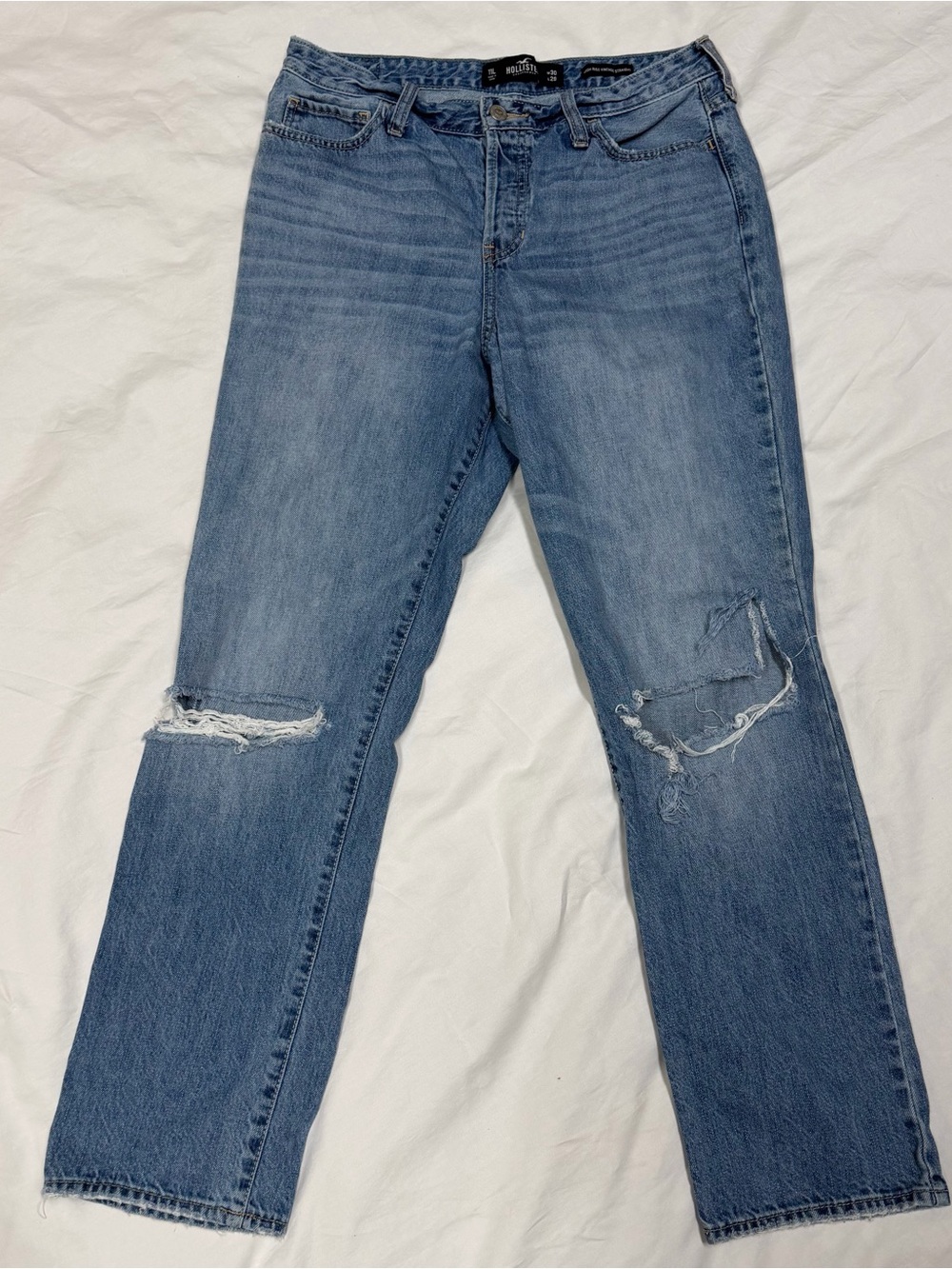Hollister Women's Jeans Size 11L W30 L29 High Rise Vintage Straight Blue